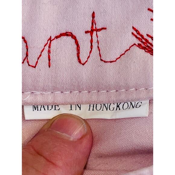 Vintage Blue Willi's Pink Capri Pants - Women's Size 42 (10 US) - With Stretch - Picture 7 of 11